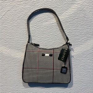 Vintage Lauren Ralph Lauren Houndstooth Small Shoulder Bag Handbag Tote BNWT